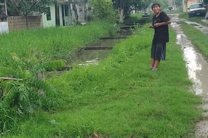 Un niño de 13 años fue quien atrapó al cocodrilo | Foto: FB