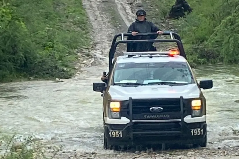 Guardia Estatal activó Plan Tamaulipas ante la niebla y las lluvias en Tula. Foto: Carlos García