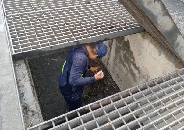 San Nicolás implementa operativo de limpieza y desazolve en alcantarillas tras lluvias en Nuevo León