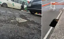 Baches, socavones y coladeras abiertas colapsan calles principales de CDMX tras lluvias