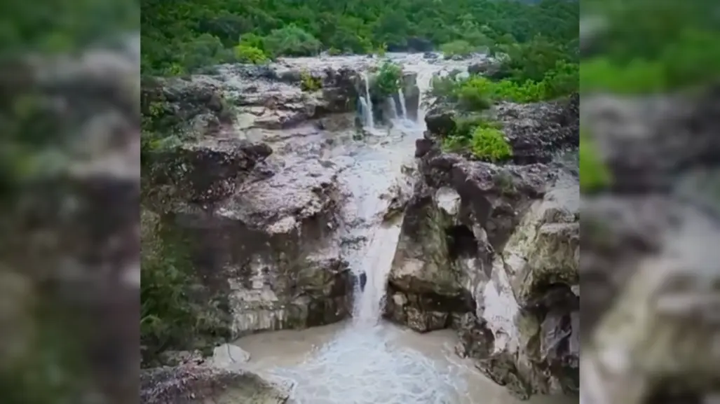El río de Tamaulipas que forma una de las cascadas más hermosas de México en la temporada de lluvias