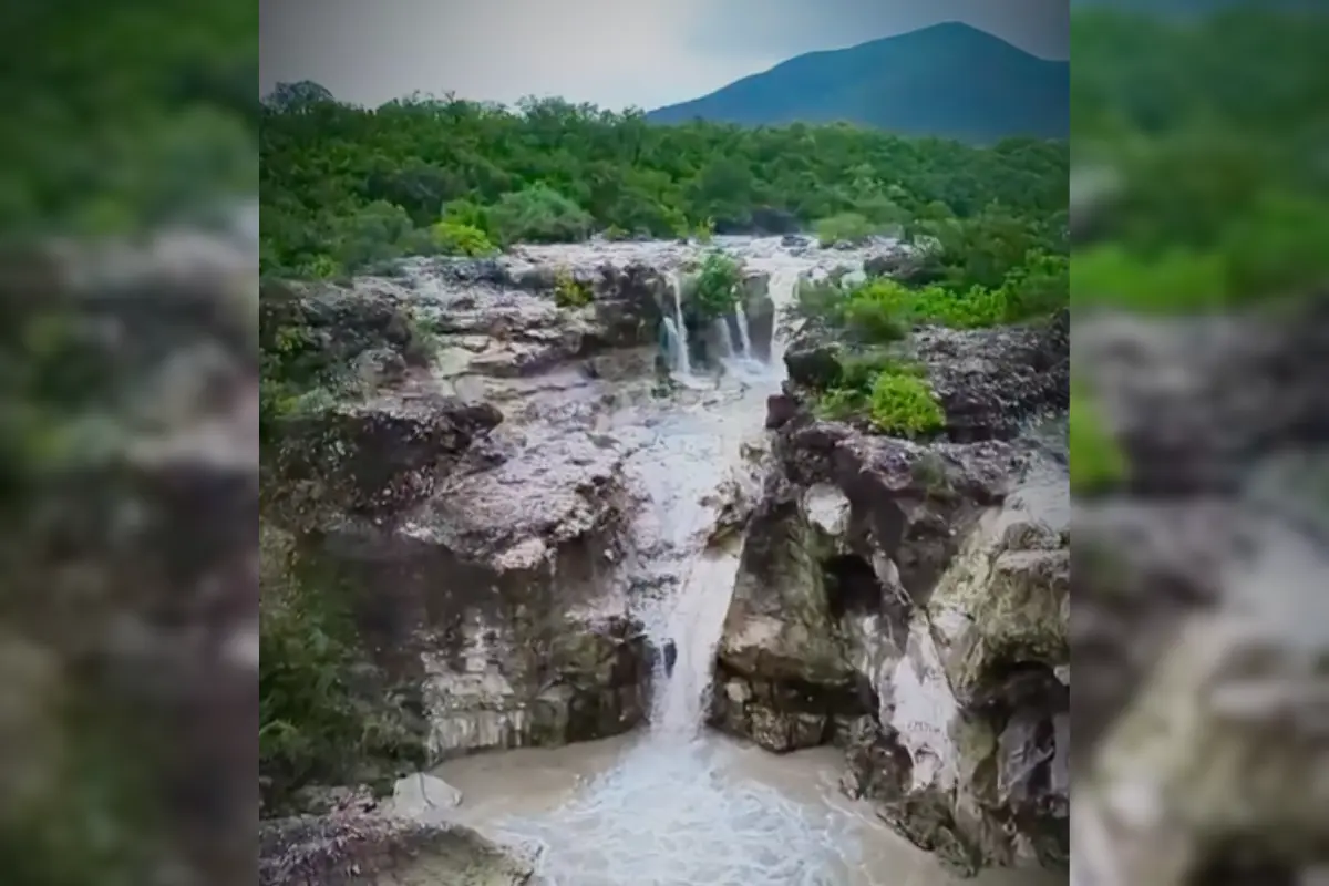 Así lucen las cascadas de Juan Capitán en Ciudad Victoria, Tamaulipas | Foto: Perla Herrera