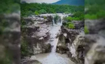 El río de Tamaulipas que forma una de las cascadas más hermosas de México en la temporada de lluvias