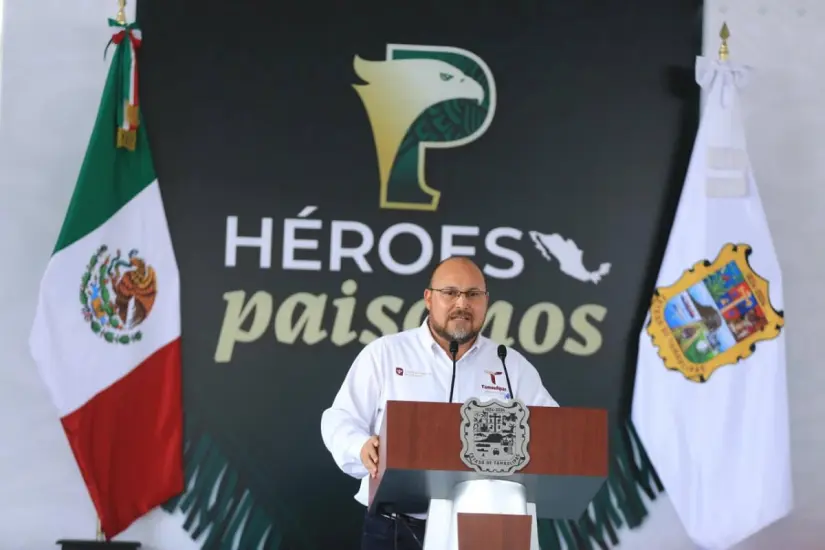 Héctor Joel Villegas González, secretario general de Gobierno, da el banderazo de salida del operativo | Foto: gobierno de Tamaulipas
