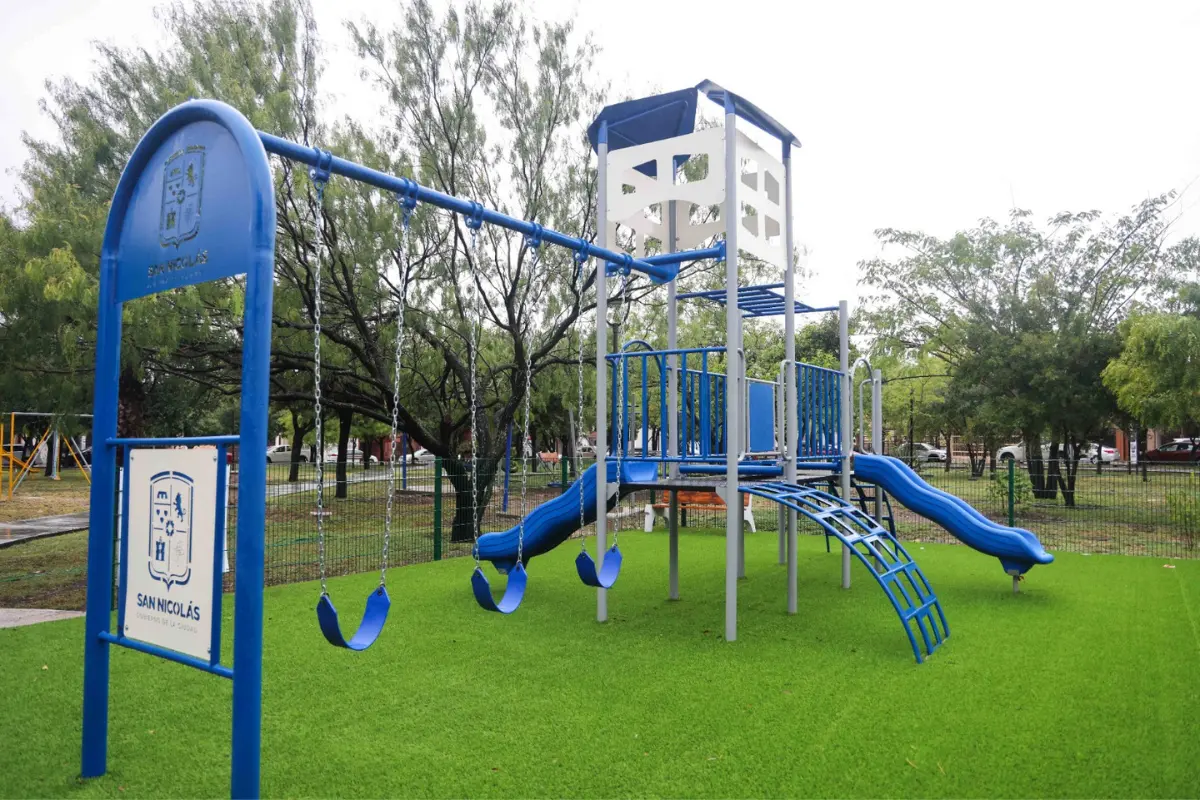 La Plaza Pública de la colonia Hacienda Los Morales, está recién rehabilitada/Foto: Gobierno de San Nicolás