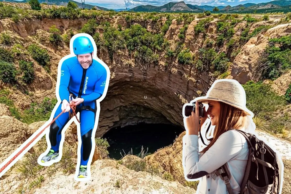 El Pozo del Gavilán es uno de los atractivos turísticos del municipio de Galeana, Nuevo León. Foto: Facebook Galeana Extraordinario / Canva