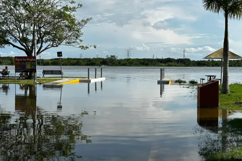 Nivel actual del sistema lagunario en el sur de Tamaulipas. Foto: Carlos García