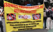 Protestan en CDMX por operativos del INVEA: exigen frenar clausuras injustas