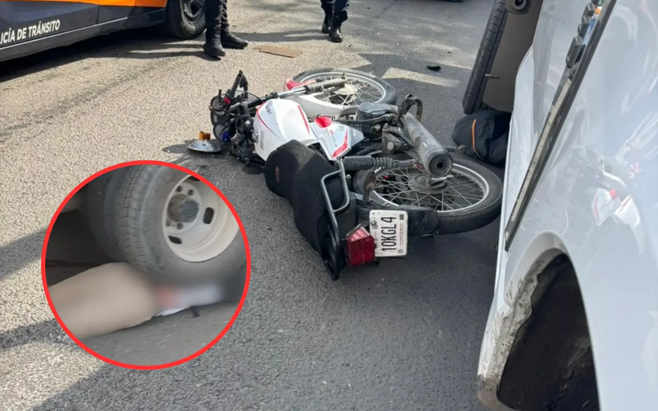 Motociclista quedó bajo las llantas de un camión en la carretera México-Texcoco. Foto: X/ @RaulGtzNR (Canva)