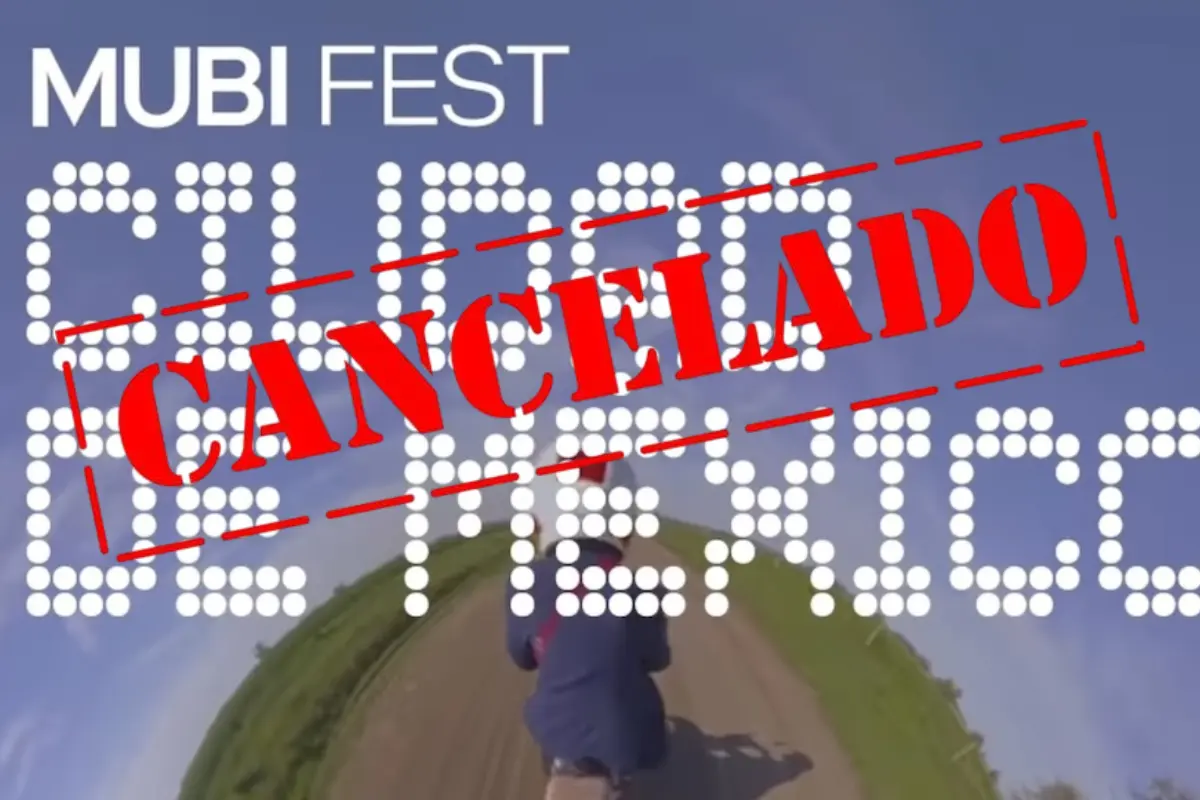 Logo de Mubi Fest 2025 en CDMX y letrero de cancelado. Foto: funcinema.com.ar y Freepik | Canva