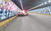 VIDEO | Se desprende concreto en el túnel de la Loma Larga y moviliza autoridades en Monterrey