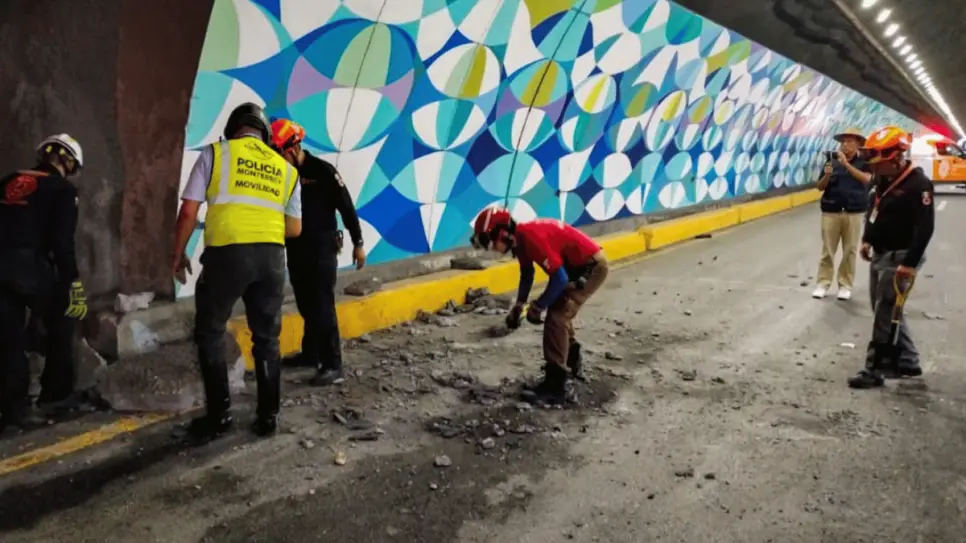 Tras desprendimiento, cerrarán Túnel de la Loma Larga