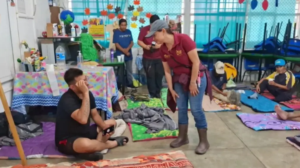 ¿Cómo apoyaron los refugios temporales de El Mante a las familias durante la contingencia?
