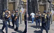 Comerciantes se enfrentan con policías en centro de Puebla; hay 3 lesionados