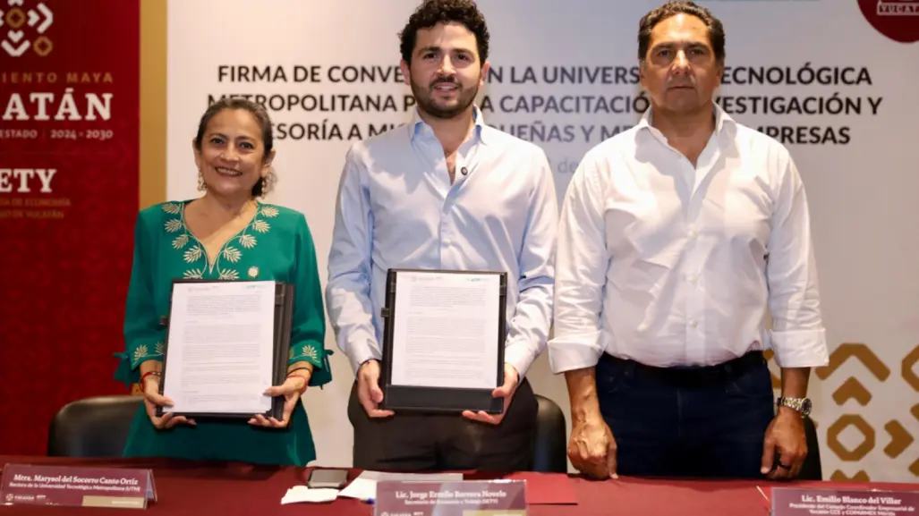 Gobierno de Yucatán firma convenio para fortalecer empresas con la UTM