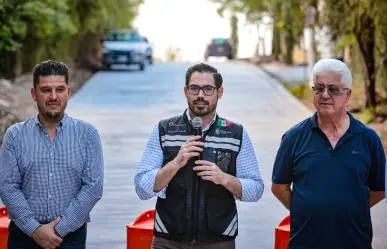 David de la Peña entrega obras de pavimentación en la comunidad San Francisco en Santiago