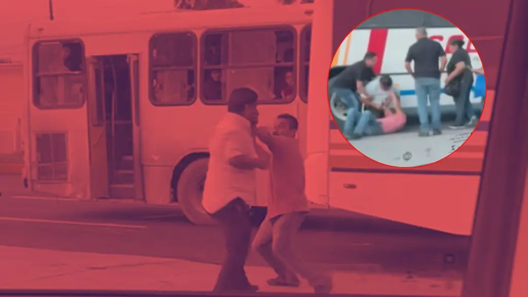 ¡Se van a los golpes! Choferes se pelean en avenida de Guadalupe I VIDEO