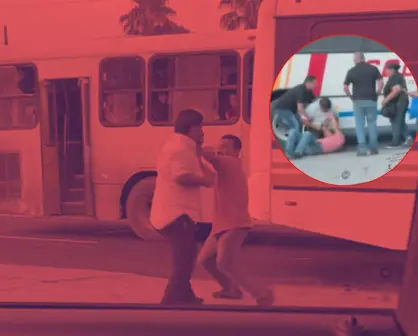 ¡Se van a los golpes! Choferes se pelean en avenida de Guadalupe I VIDEO