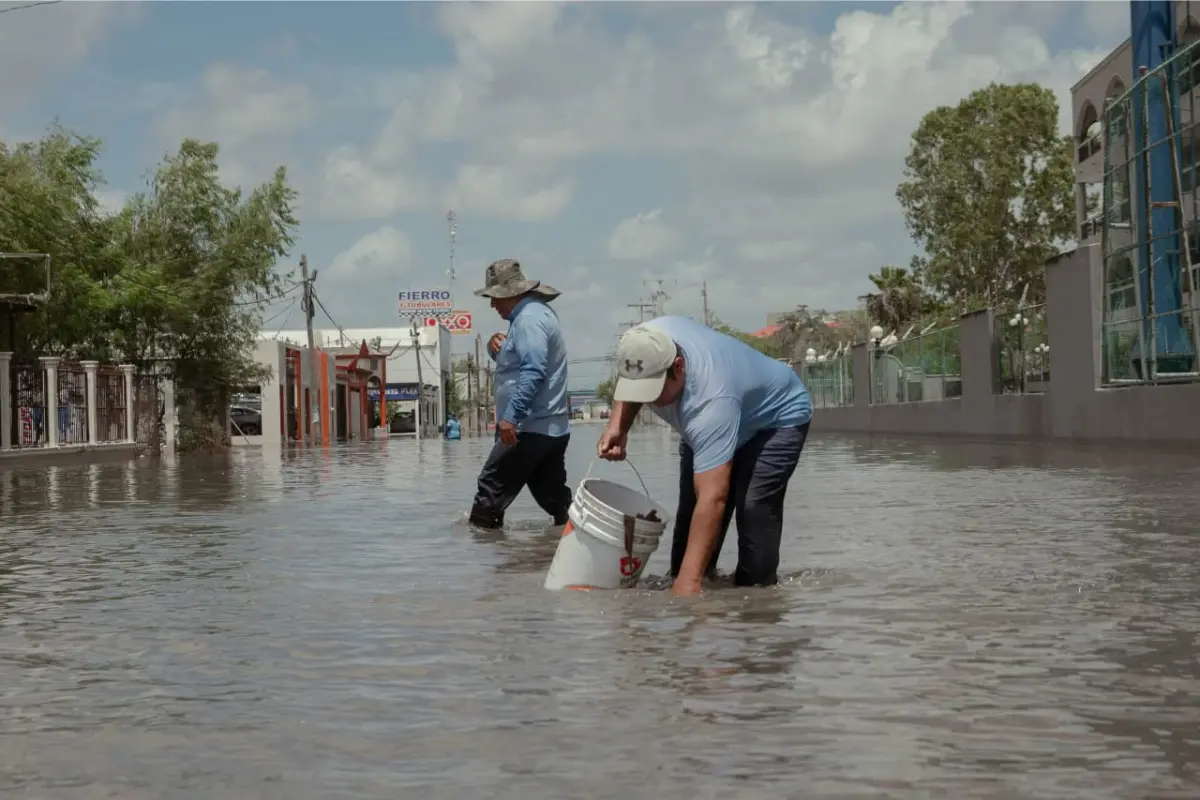 Algunos sectores de Matamoros siguen bajo el agua tras las intensas lluvias registradas en días pasados. Foto: Caros García