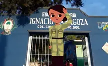 La escuela de Durango cuyos alumnos son, en su mayoría, hijos de militares La escuela de Durango cuyos alumnos son, en su mayoría, hijos de militares