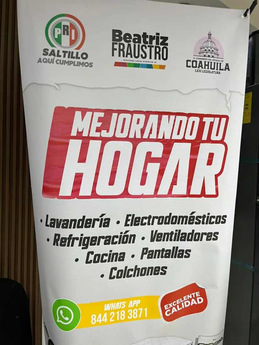 Flayer de Mejorando tu hogar para apoyo de saltillenses / Foto: Marco Juárez 
