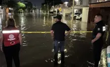 Torreón bajo el agua; estas colonias se inundaron por las lluvias en la región