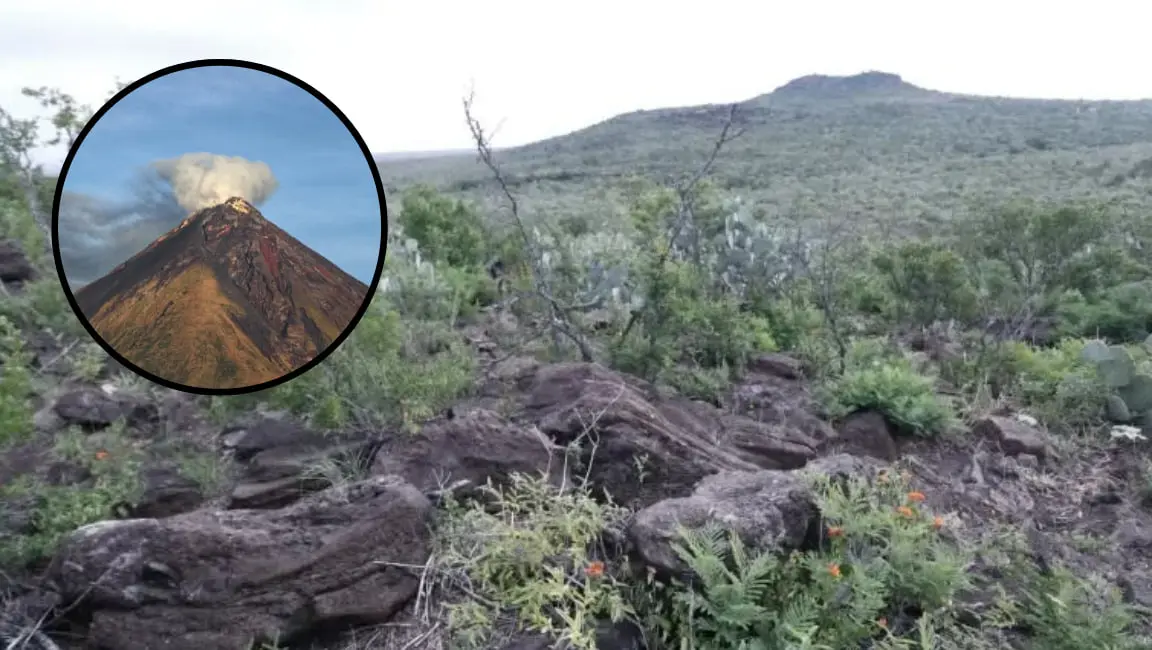 Este volcán se ubica en la región Carbonífera de Coahuila. (Fotografía: Facebook | Canva)