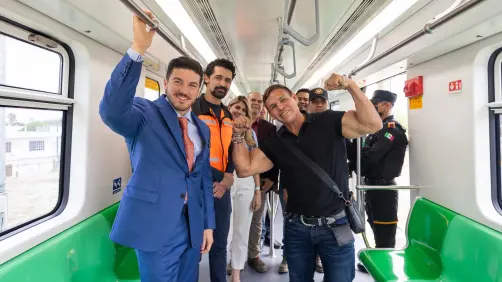 Instalan 6 nuevos trenes para la Línea 1 del Metro en Monterrey
