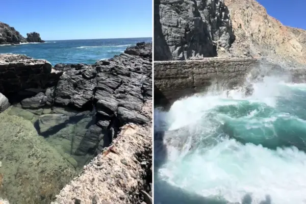 Esta playa de Todos Santos tiene una "alberca" escondida entre rocas y mar
