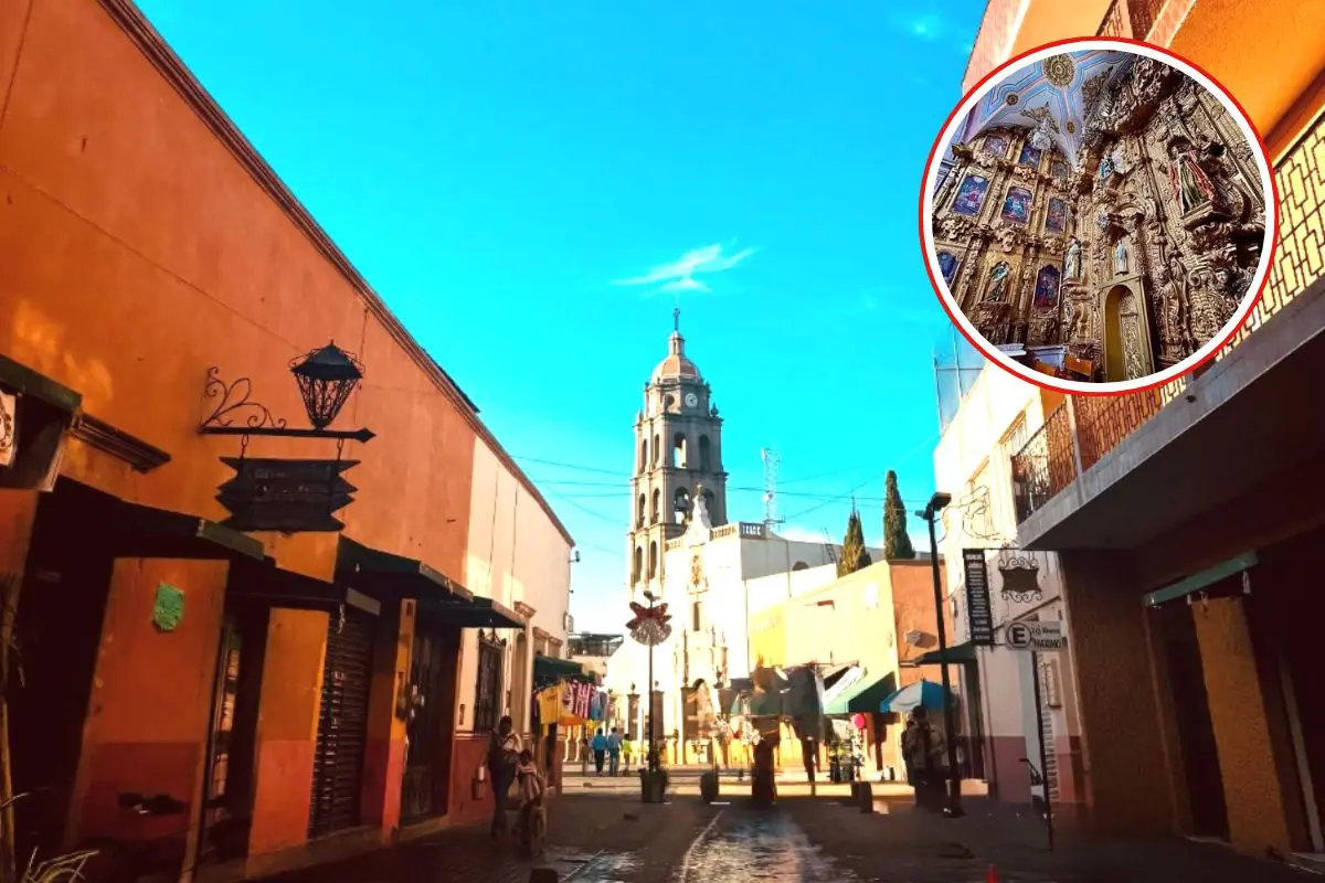 Vista de Comonfort, Parroquia de San Francisco de Asís, en Comonfort Guanajuato. Foto: Facebook (@Comité Pueblo Mágico de Comonfort) | IG: (@comonfortgto) | Canva