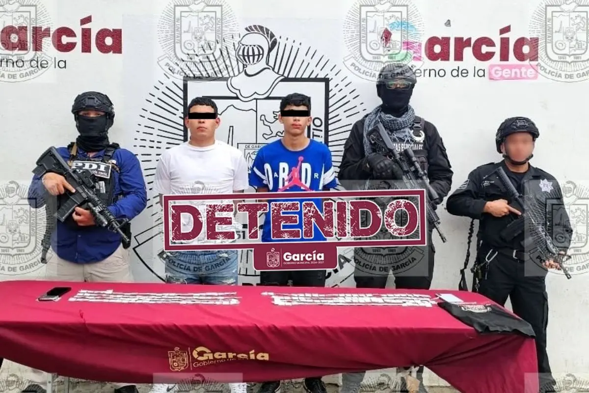 Sujetos detenidos por la policía de García Foto: Gobierno de García
