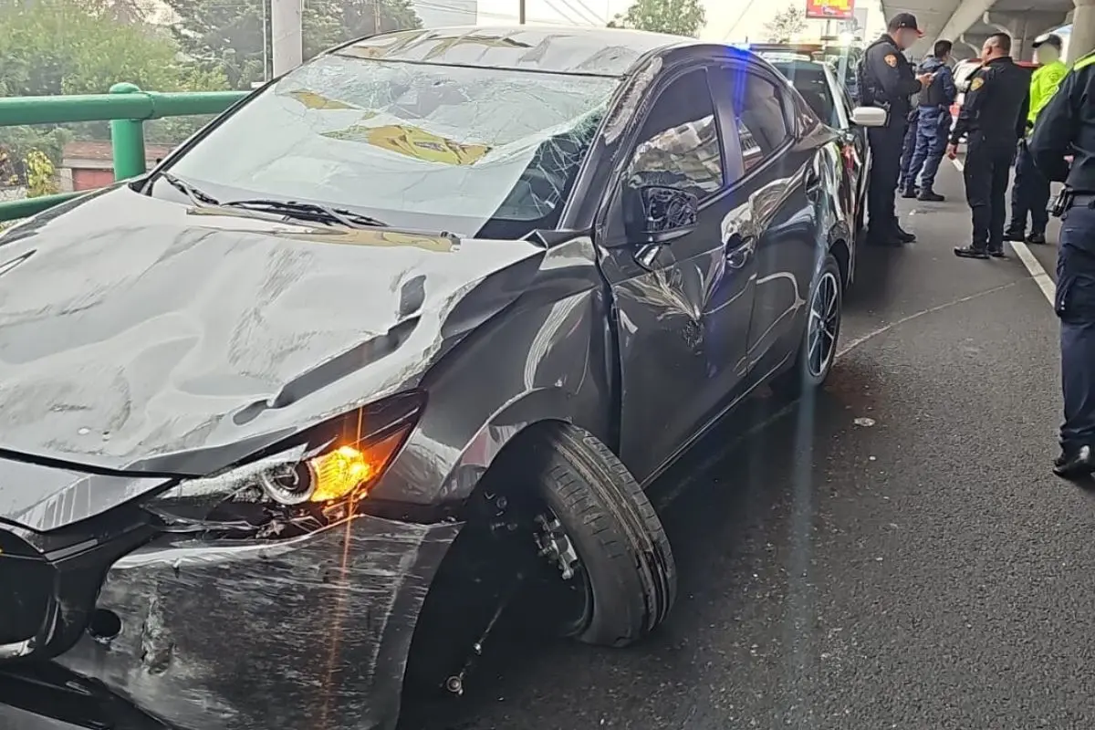 Accidente vial en CDMX. Foto: Luis Alfaro