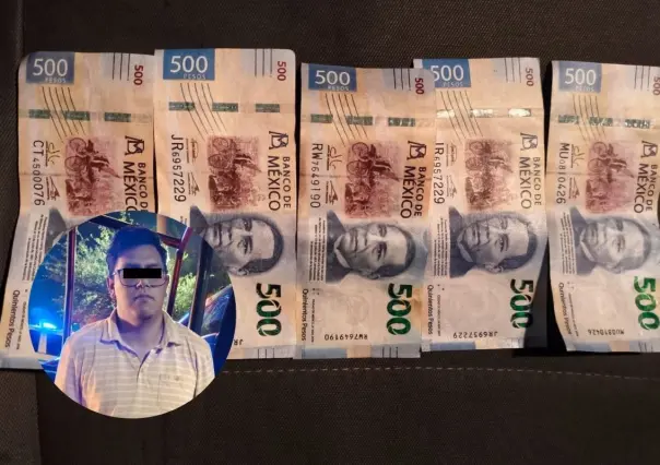 Hombre es detenido en Monterrey por intento de depósito con billetes falsos