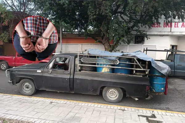 Detienen a hombre en San Nicolás por transportar residuos metálicos sin permiso