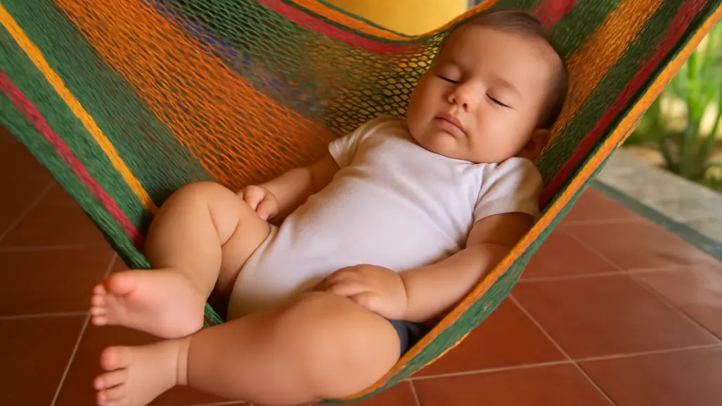 Los beneficios de dormir en hamaca para los bebés, según la tradición yucateca