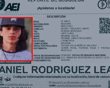 Desaparece joven en Montemorelos; fue visto por última vez en junio