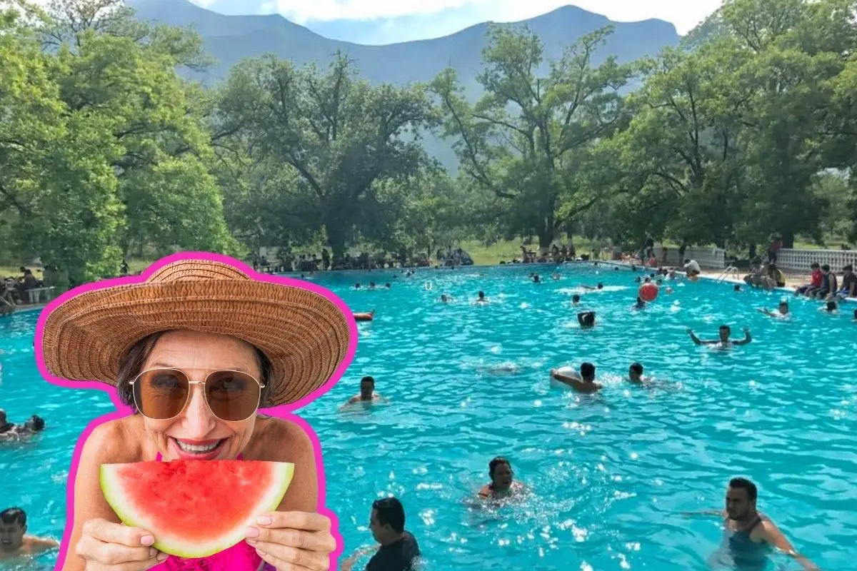 El balneario El Molino, ubicado en el municipio de Bustamante, Nuevo León, tiene un costo de entrada de $100. Foto: Facebook Balneario El Molino / Canva
