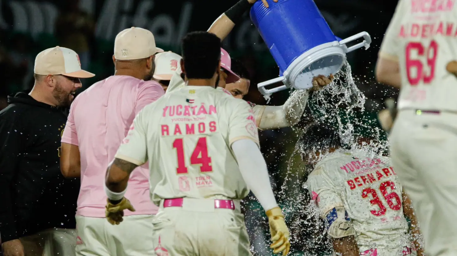 Los Leones de Yucatán terminaron de barrer a los Tigres de Quintana Roo con su tercera victoria de la serie realizada en el Parque Kukucán.- Fuente Leones de Yucatán