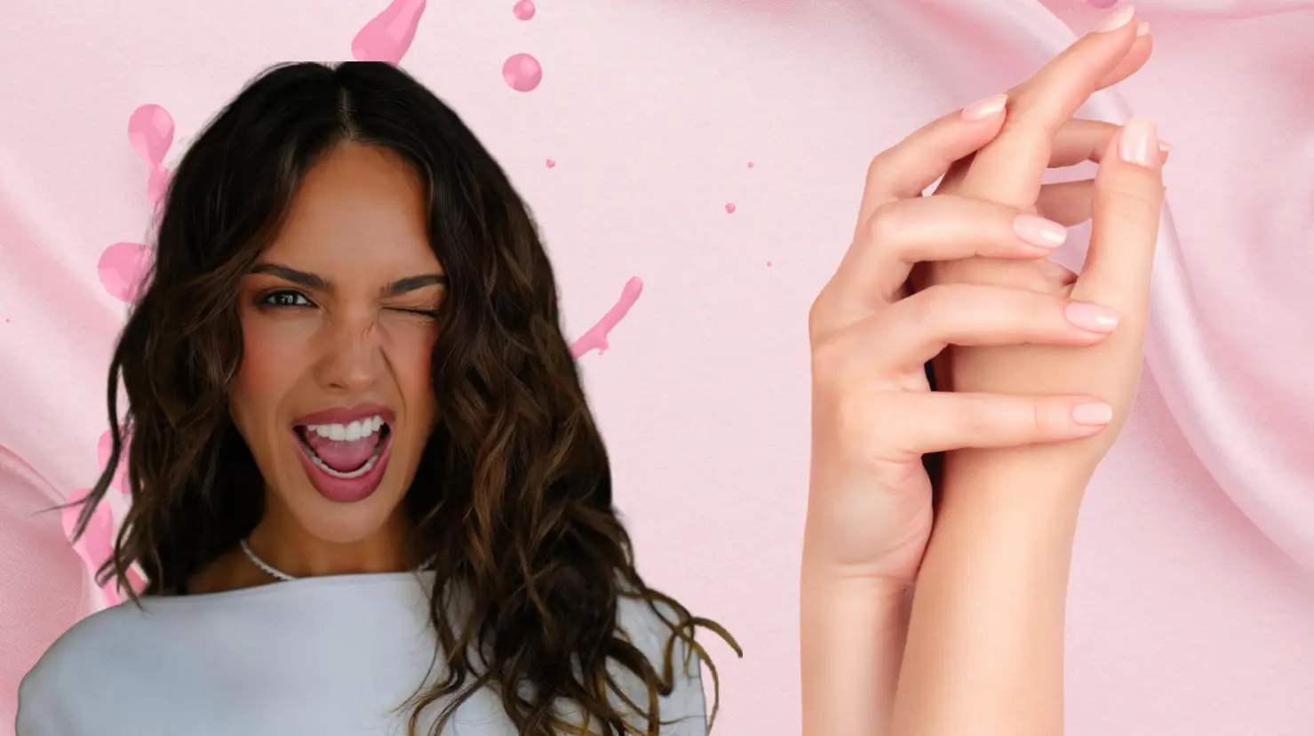 Manicura de clase alta: el tono rosa que elige Eiza González para lucir unas manos suaves. Foto: Canva | Instagram - Eiza González.