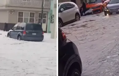 Sorprende granizada en cinco municipios de Guanajuato, con vehículos varados y cierre de calles