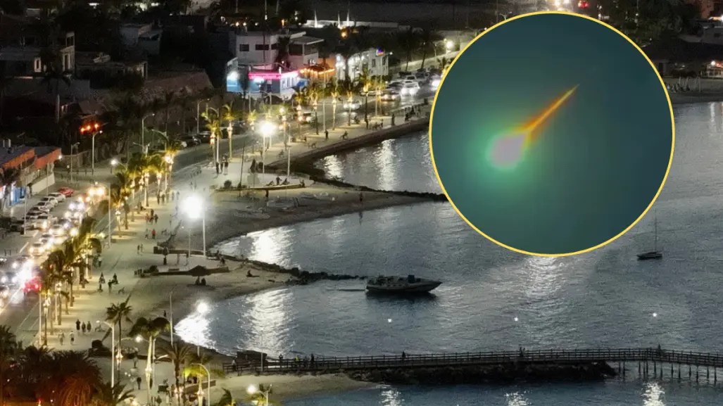 La Paz sorprende con meteorito que se partió en dos frente a El Mogote