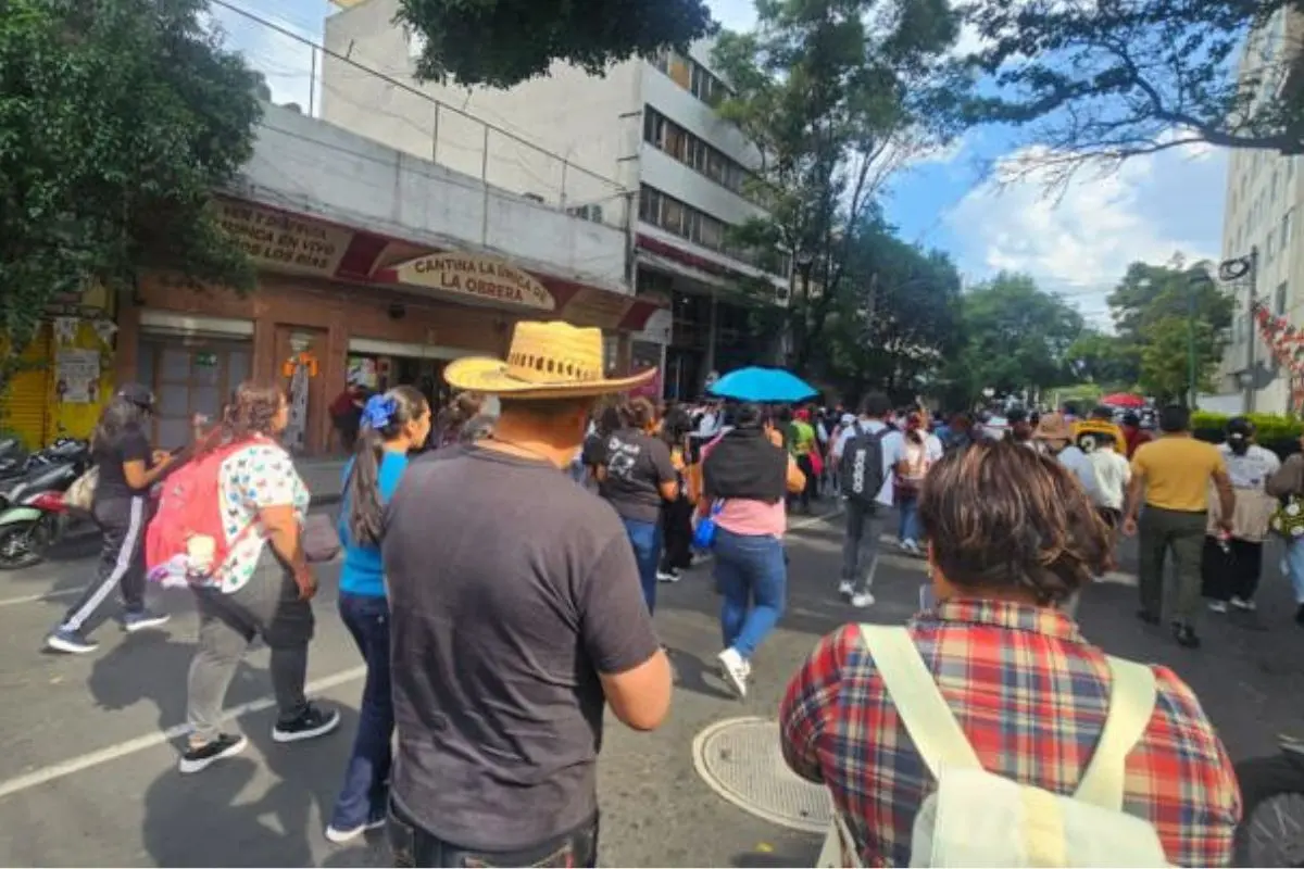 Marcha en calles de CDMX. Foto: Luis Alfaro