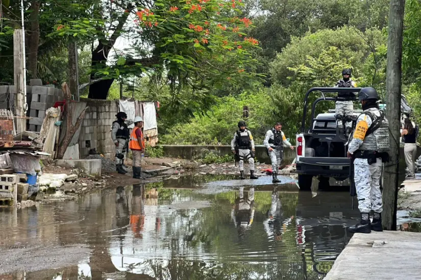 En algunos sectores el descenso del nivel del agua ya es evidente. Foto: Axel Hassel