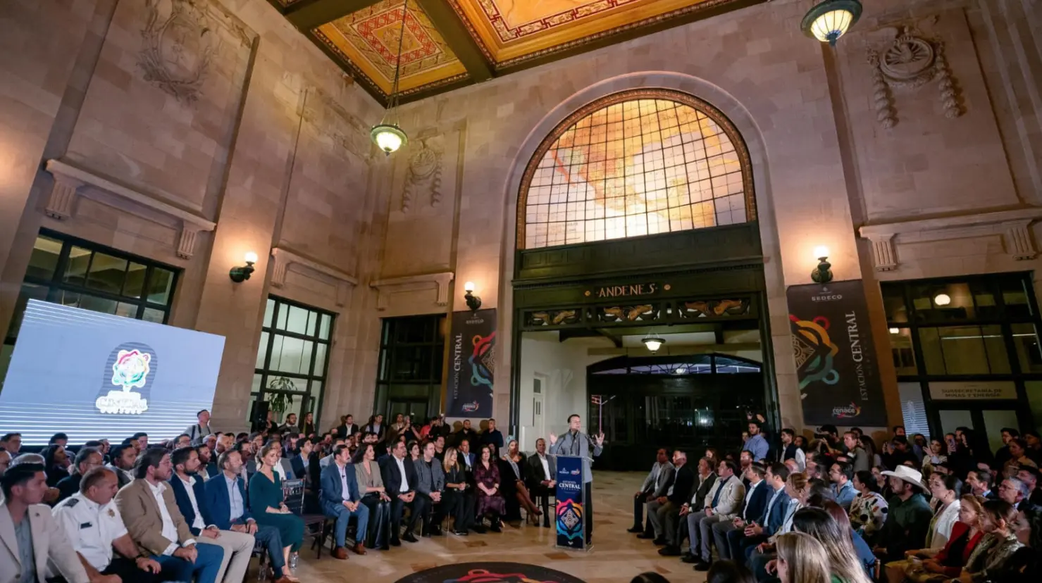 El megaproyecto de Estación Central fue presentado por el gobernador Esteban Villegas. Foto: Gobierno del Estado.