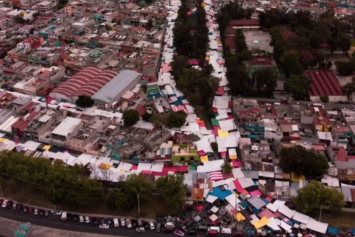 Mercado San Felipe de Jesús de la CDMX     Foto: IG (@alex_parra_dron)