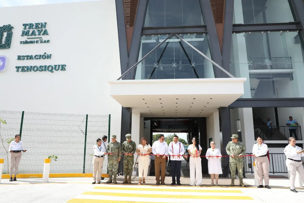 Inauguración de la nueva estación del Tren Maya en Tabasco Foto: X(Twitter) @TabascoJavier