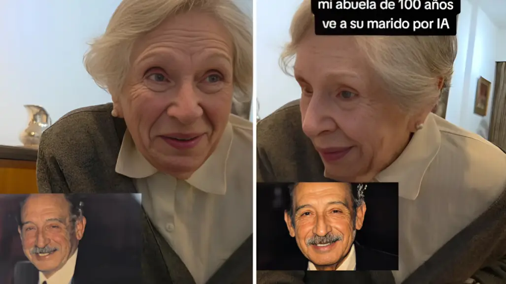 VIDEO |  Abuelita de 100 años ve a su esposo fallecido gracias a la IA