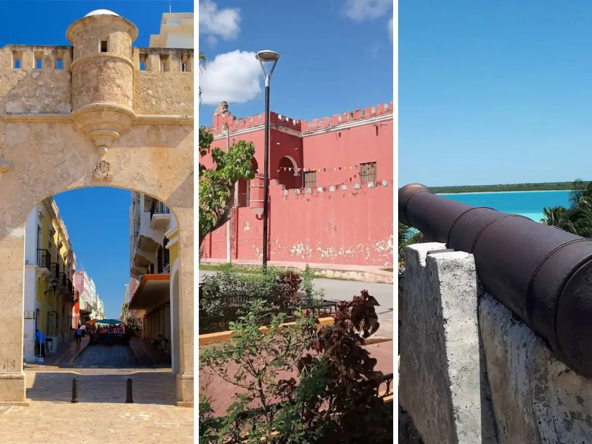 La Península de Yucatán tiene algunos ejemplos de arquitectura militar debido a su pasado bélico para protegerse de los ataques de piratas y guerras de los siglos XVII y XIX.- Fuente Wilbert Castillo y Daniel Hernández Flores