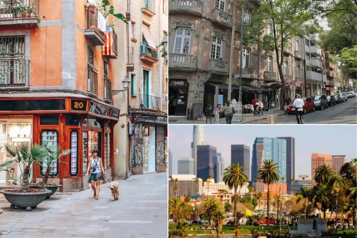 Barcelona, CDMX y Los Ángeles California. Foto: .panavision-tours.com | Canva