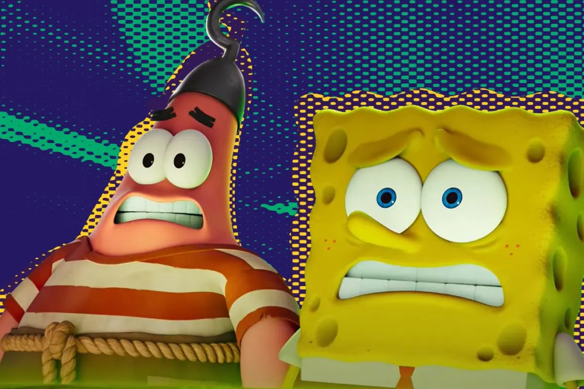 Bob Esponja y Patricio Estrella se enfrentarán al Holandés Volador en la nueva película del personaje. FOTO: CANVA/YouTube: Paramount Pictures